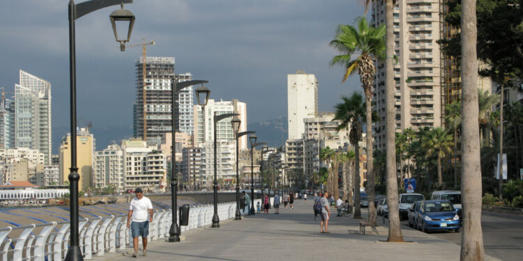 Vista de la ciudad de Beirut, capital del Líbano