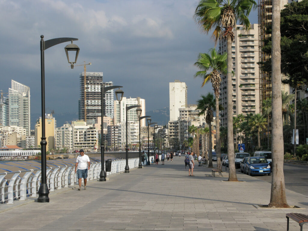 Vista de la ciudad de Beirut, capital del Líbano