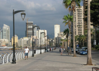Vista de la ciudad de Beirut, capital del Líbano