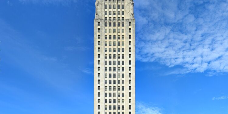 Edificio del Capitolio estatal de Luisiana en Baton Rouge