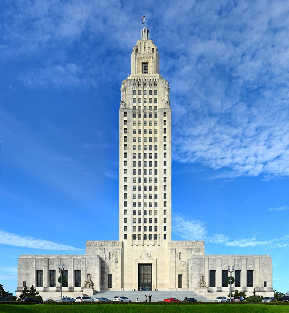 Edificio del Capitolio estatal de Luisiana en Baton Rouge