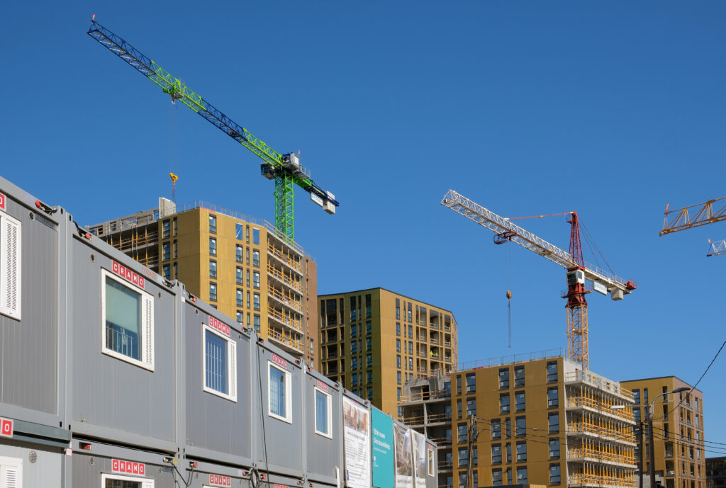 Obra de construcción de un complejo de apartamentos
