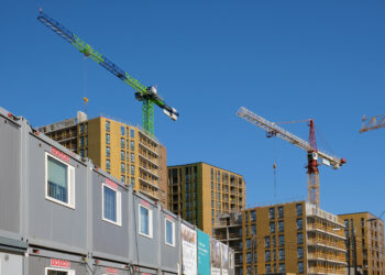 Obra de construcción de un complejo de apartamentos