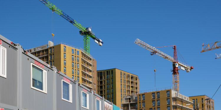 Obra de construcción de un complejo de apartamentos