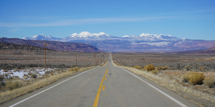 Carretera de montaña en Colorado