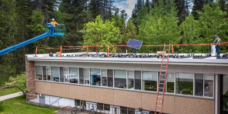 Instalación de paneles solares para crear oportunidades de empleo en el sector renovable