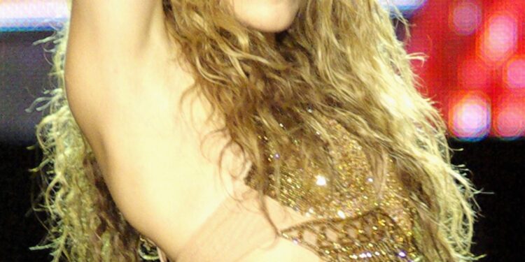 La cantante Shakira en concierto