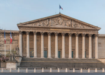 Edificio del Palais Bourbon, sede de la Asamblea Nacional de Francia en París