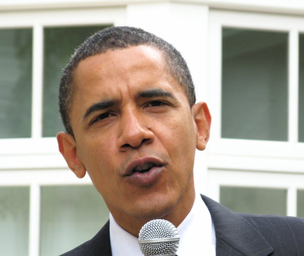 El expresidente Barack Obama durante un acto público