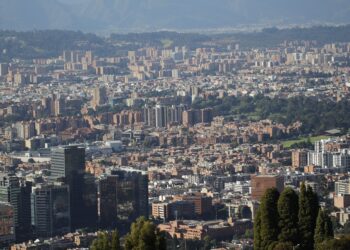 Vista panorámica de la ciudad de Bogotá, Colombia