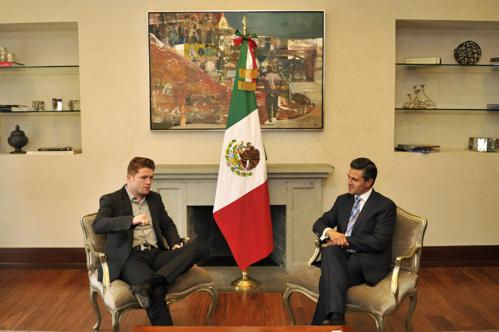 El boxeador mexicano Saúl Canelo Álvarez