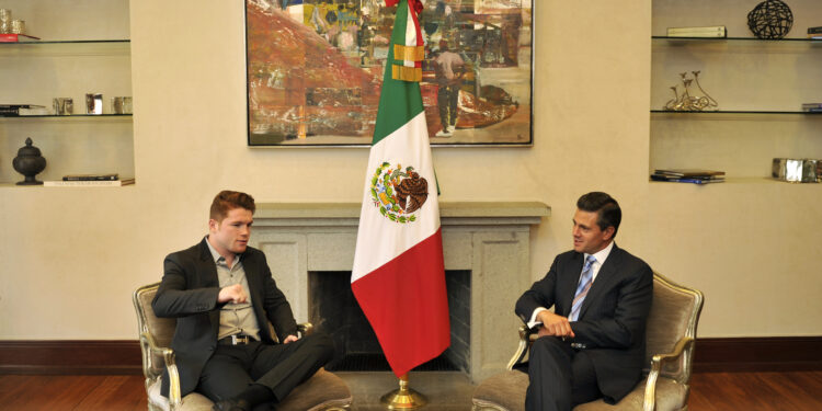 El boxeador mexicano Saúl Canelo Álvarez