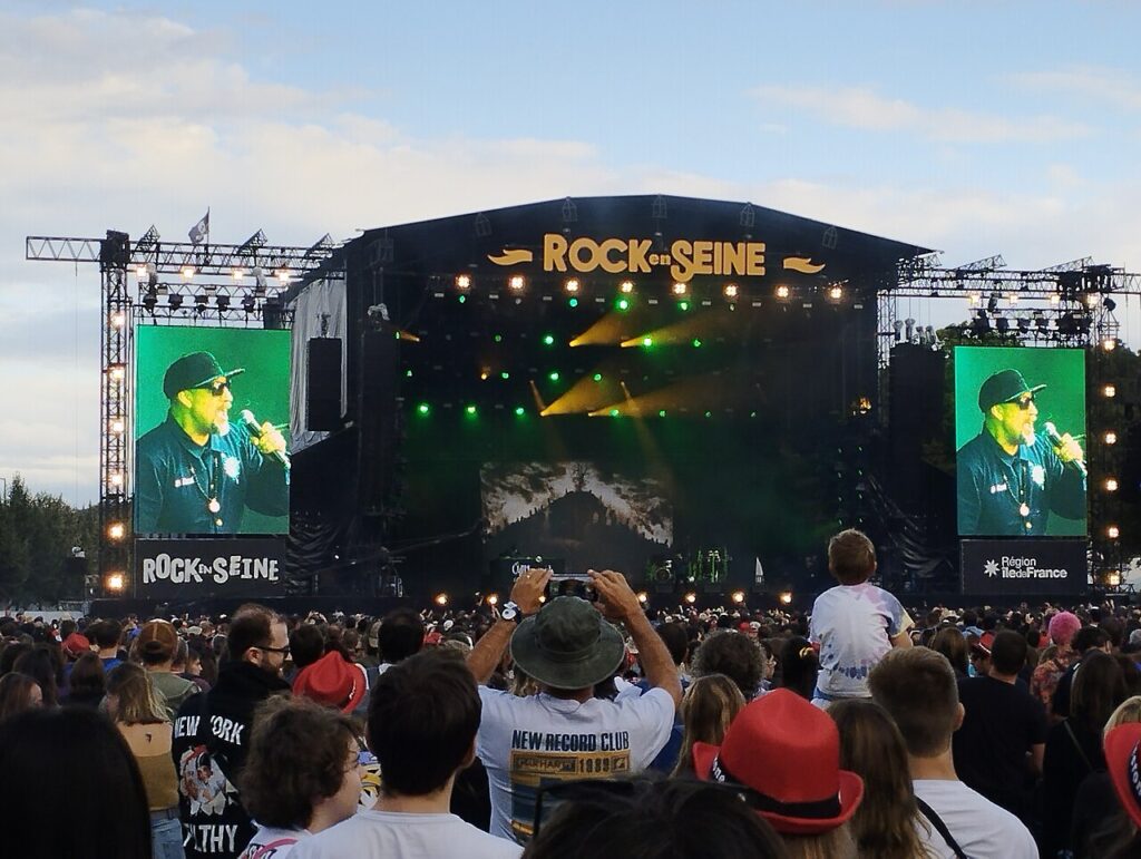 Los integrantes de Cypress Hill durante una presentación en vivo