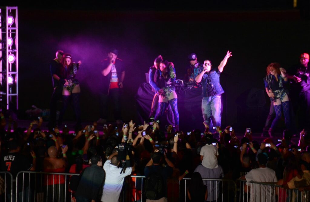El artista Daddy Yankee durante un concierto