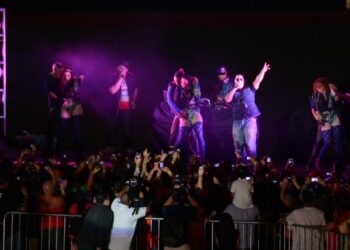 El artista Daddy Yankee durante un concierto