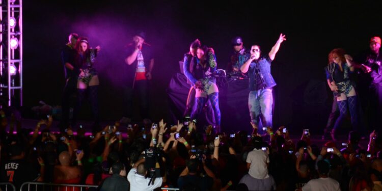 El artista Daddy Yankee durante un concierto
