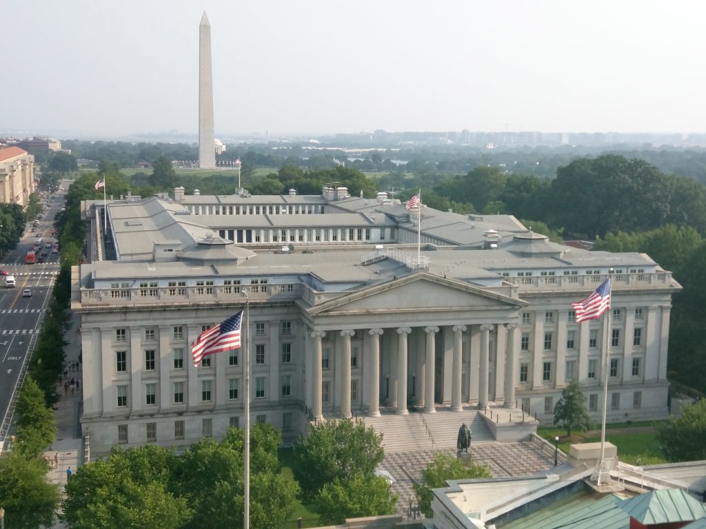 Edificio del Departamento del Tesoro de Estados Unidos en Washington