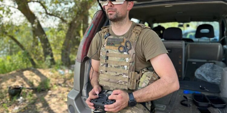 Drones militares ucranianos preparados para una misión
