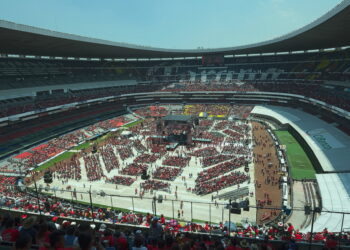 Interior del Estadio Azteca en la Ciudad de México