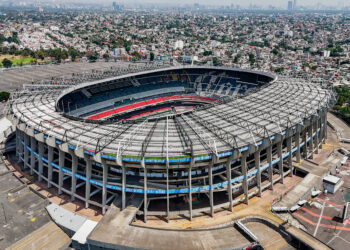 Vista aérea del Estadio Azteca en la Ciudad de México