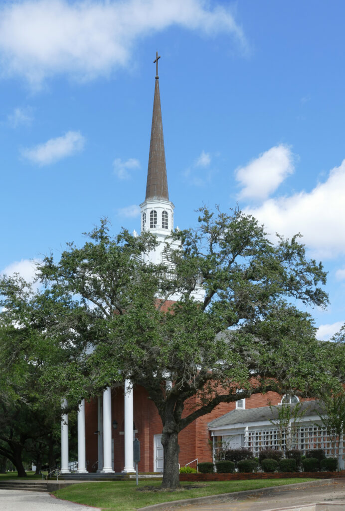 Edificio de una iglesia metodista unida en Texas