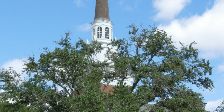 Edificio de una iglesia metodista unida en Texas