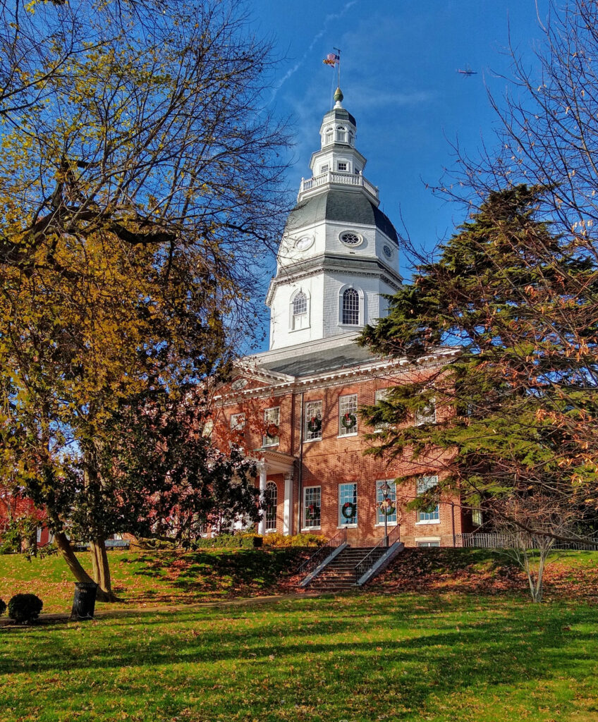 Edificio del Capitolio del estado de Maryland en Annapolis
