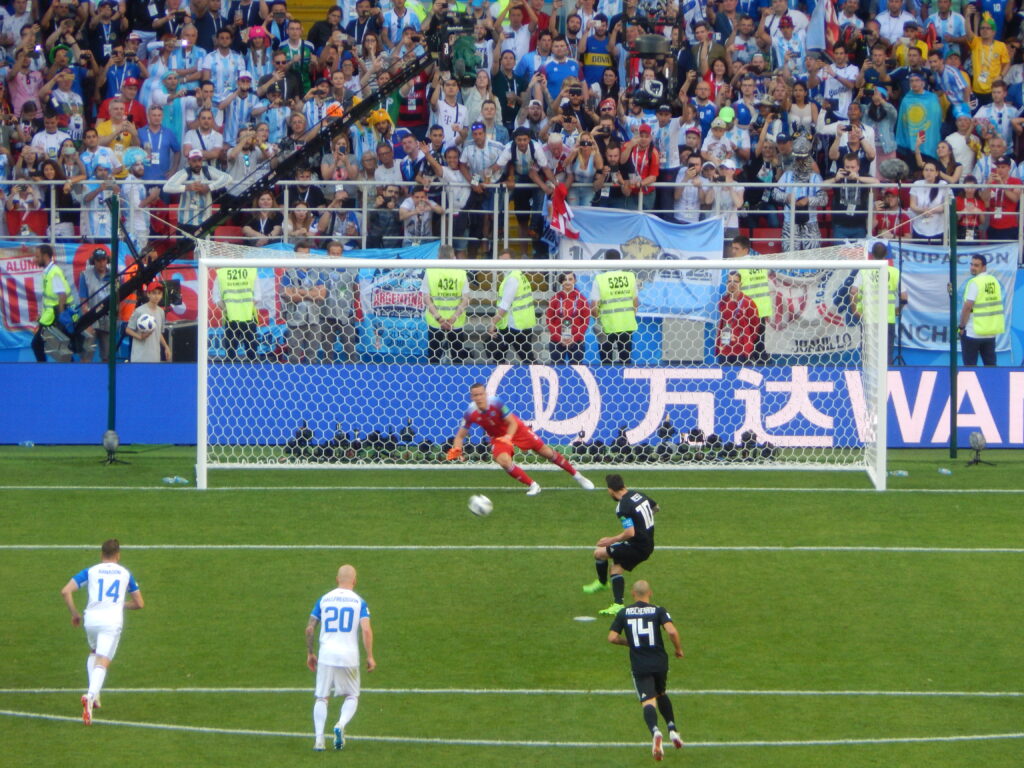 El delantero Lionel Messi durante un partido con la selección de Argentina