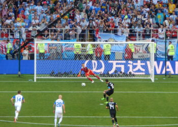 El delantero Lionel Messi durante un partido con la selección de Argentina