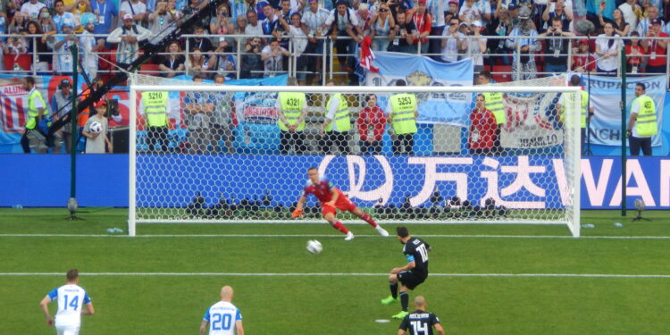 El delantero Lionel Messi durante un partido con la selección de Argentina