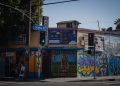 Mural de arte latino en una calle de Los Ángeles, California