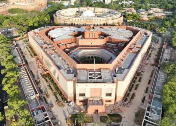 Edificio del Parlamento de la India en Nueva Delhi