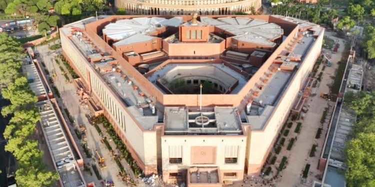 Edificio del Parlamento de la India en Nueva Delhi