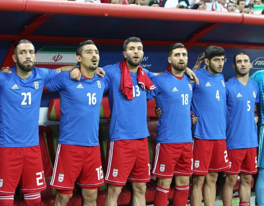 Jugadores de la seleccion de Espana durante un partido de la Copa Mundial de la FIFA