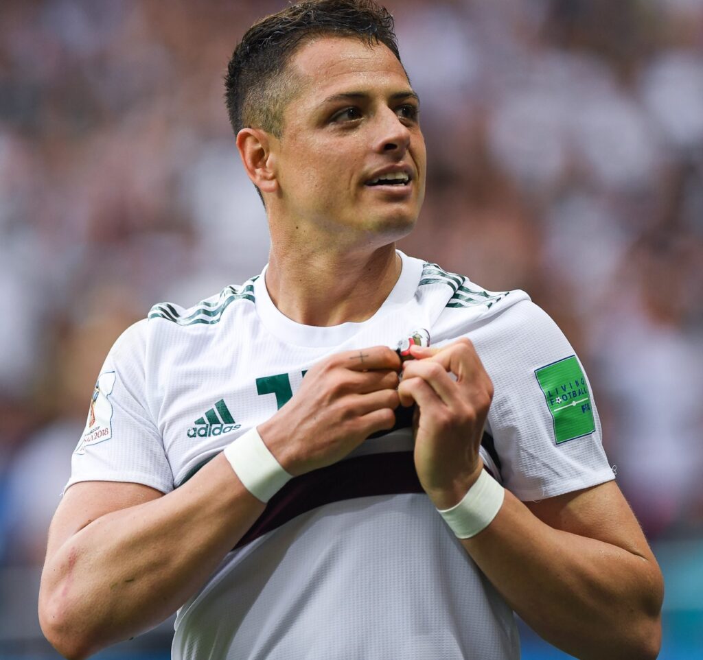 Jugadores de la selección mexicana de fútbol durante un partido
