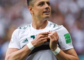 Jugadores de la selección mexicana de fútbol durante un partido