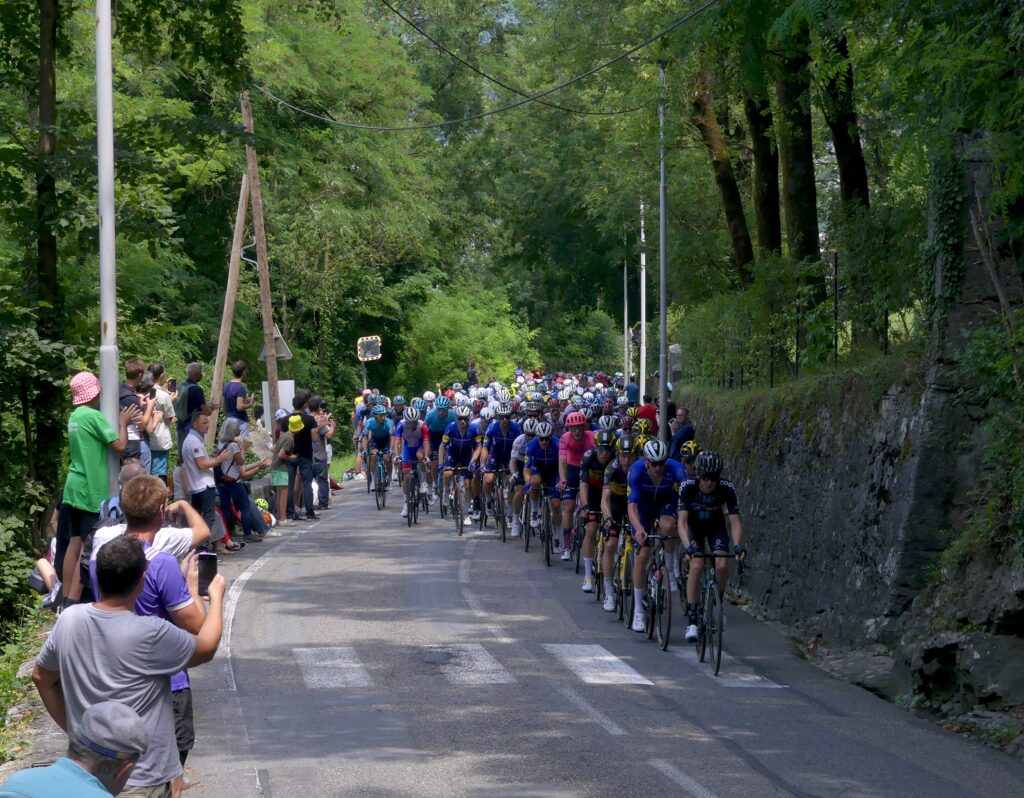 Ciclistas en el pelotón del Tour de Francia