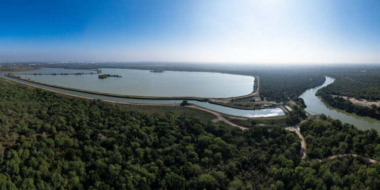 Vista aérea del Valle del Río Grande en el sur de Texas