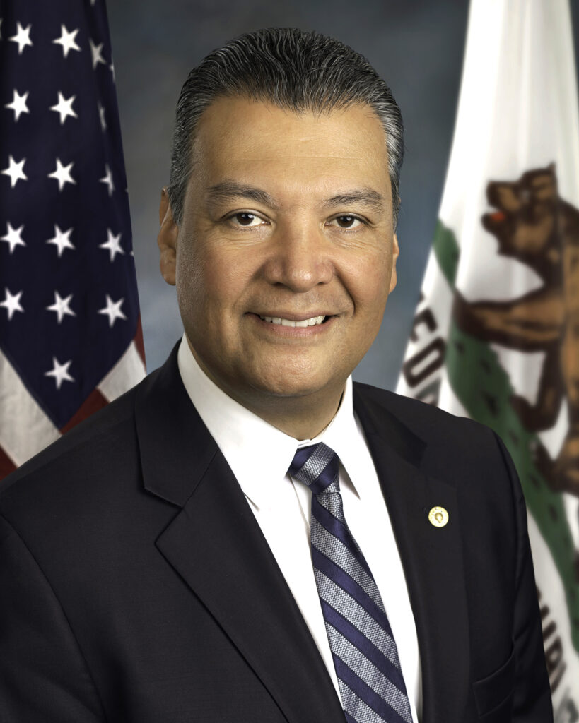 Retrato oficial del senador Alex Padilla