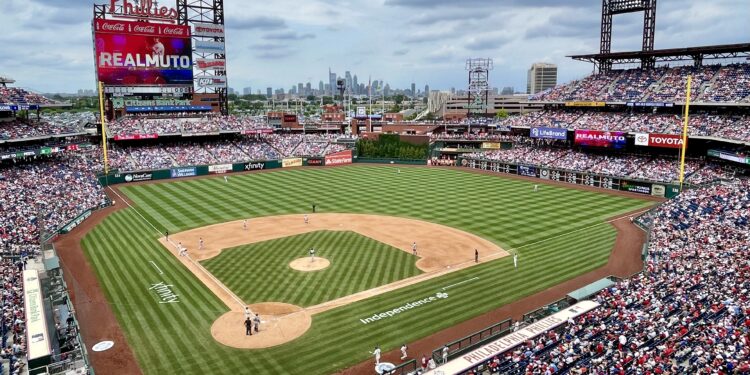 Vista del Citizens Bank Park, casa de los Filis de Filadelfia