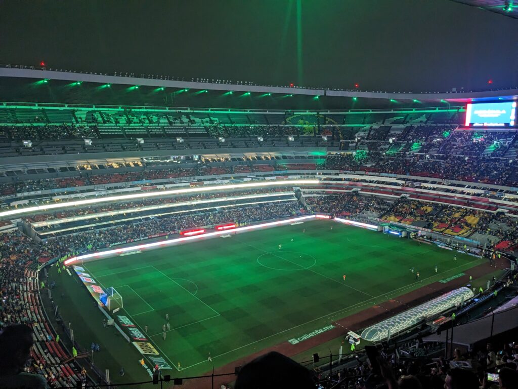 Partido del Club América en el Estadio Azteca de la Ciudad de México