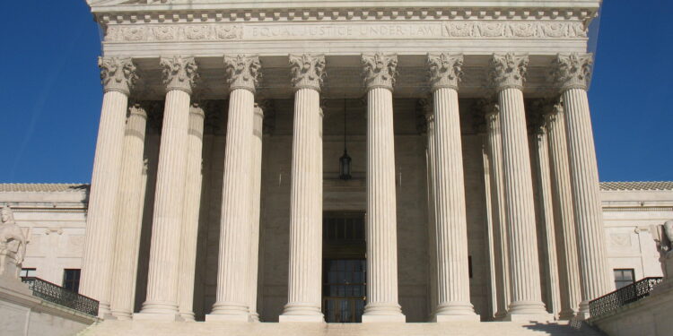 Fachada del edificio de la Corte Suprema de Estados Unidos