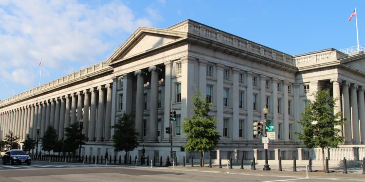 Edificio del Departamento del Tesoro de Estados Unidos en Washington