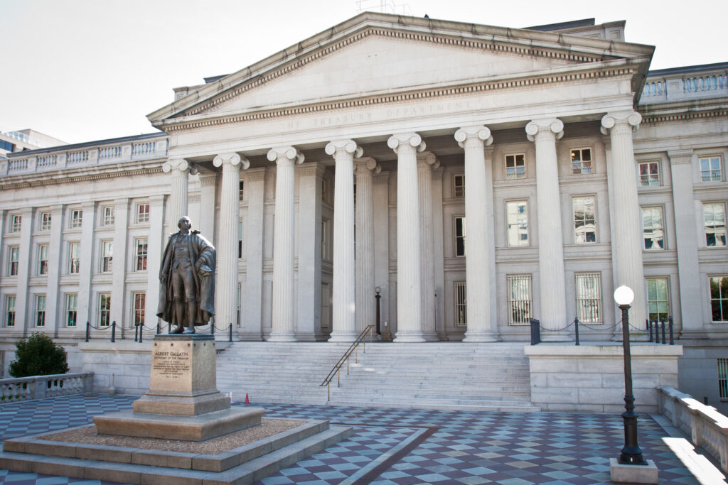Edificio del Departamento del Tesoro de Estados Unidos en Washington