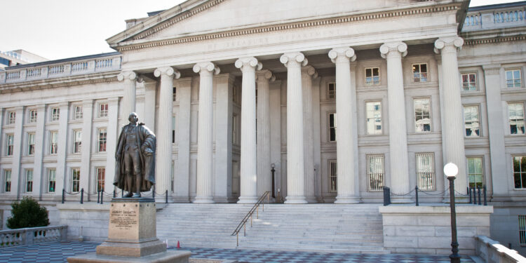 Edificio del Departamento del Tesoro de Estados Unidos en Washington