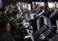 Soldados estadounidenses y surcoreanos durante un ejercicio militar conjunto