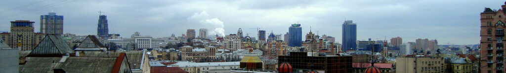 Vista panorámica de la ciudad de Kiev, Ucrania