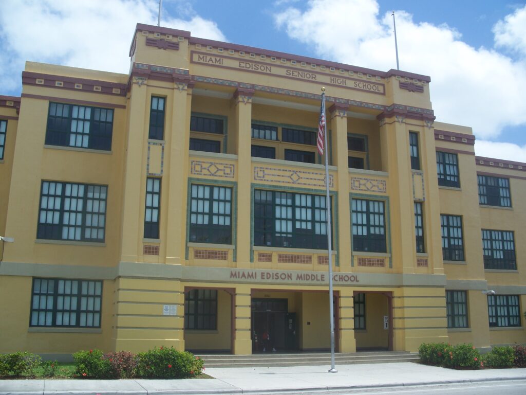 Vista del barrio Little Haiti en Miami, Florida
