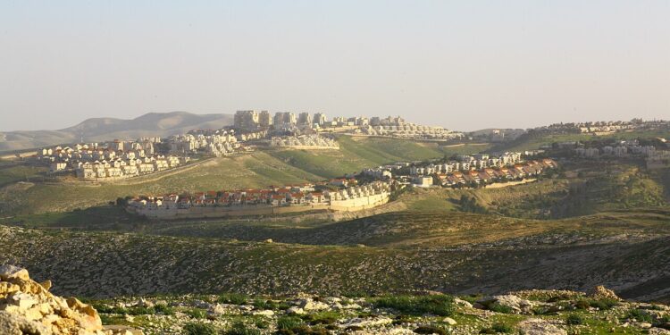 Vista del asentamiento israelí de Maale Adumim en Cisjordania, cerca de Jerusalén