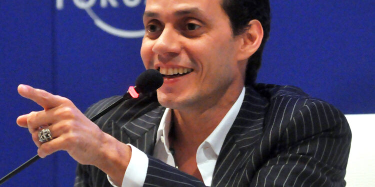 El cantante Marc Anthony durante una presentación